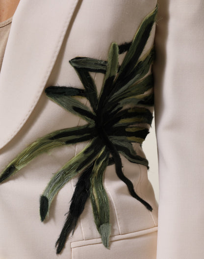 Beige Dolce &amp; Gabbana geborduurd enkelrijs jasje