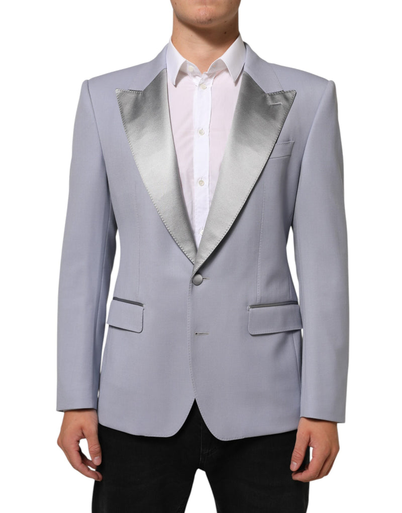 Veste de costume homme Dolce &amp; Gabbana SICILIA en laine grise à 2 boutons
