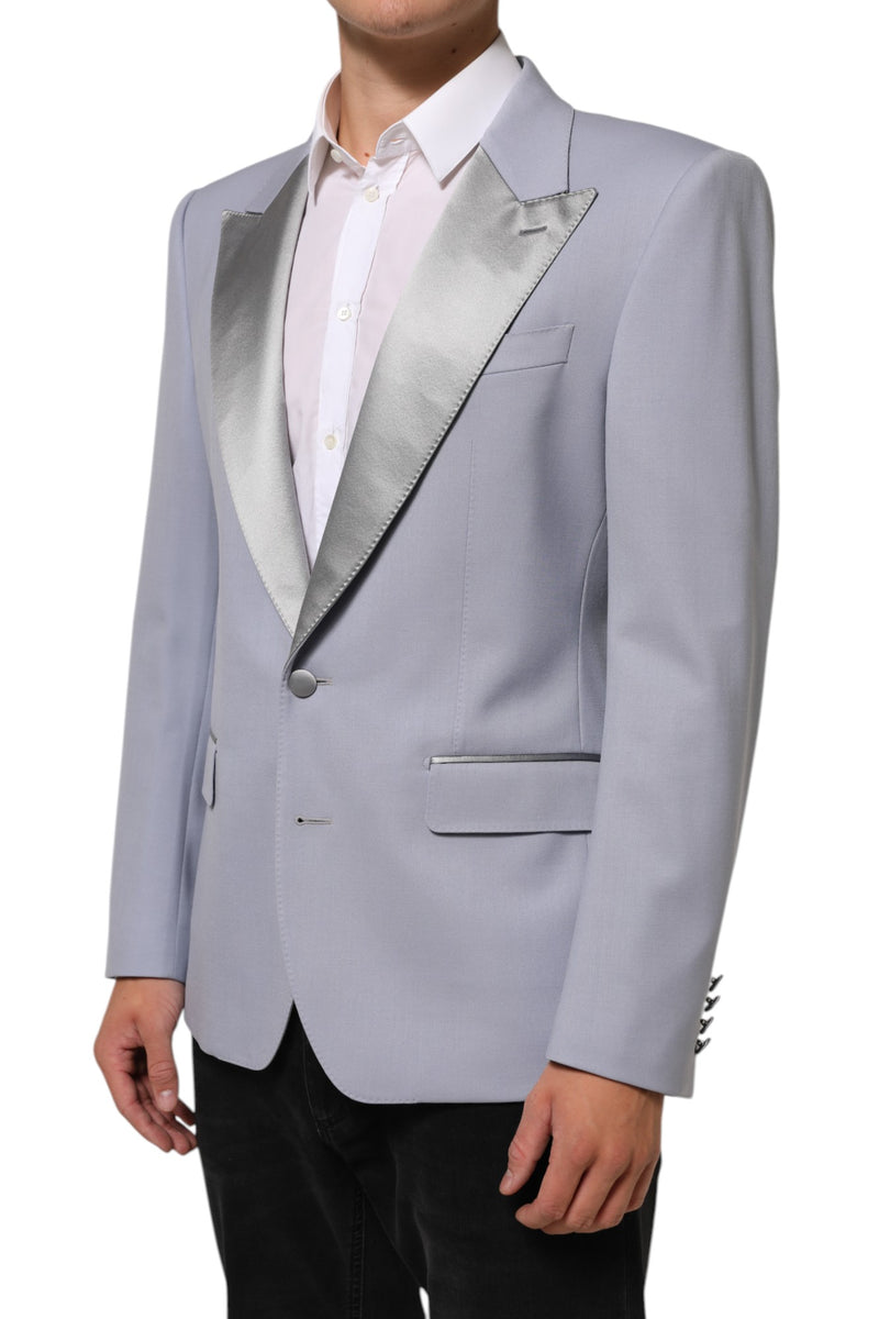 Veste de costume homme Dolce &amp; Gabbana SICILIA en laine grise à 2 boutons