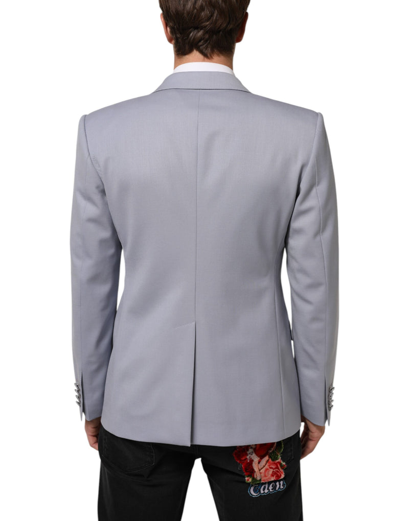 Veste de costume homme Dolce &amp; Gabbana SICILIA en laine grise à 2 boutons