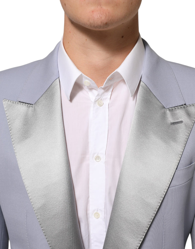Veste de costume homme Dolce &amp; Gabbana SICILIA en laine grise à 2 boutons
