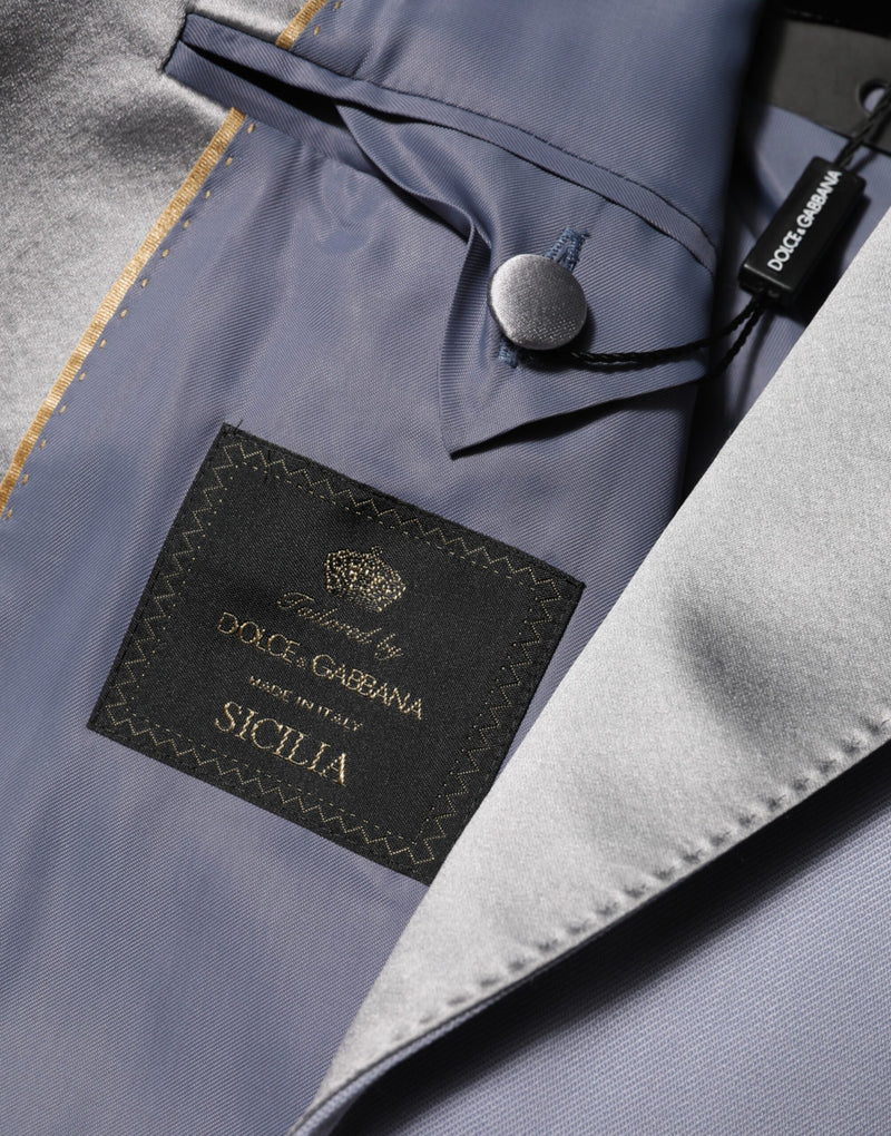 Veste de costume homme Dolce &amp; Gabbana SICILIA en laine grise à 2 boutons