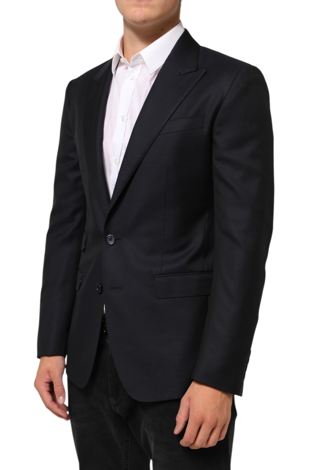 Veste de costume homme Dolce &amp; Gabbana NAPOLI en laine noire à deux boutons