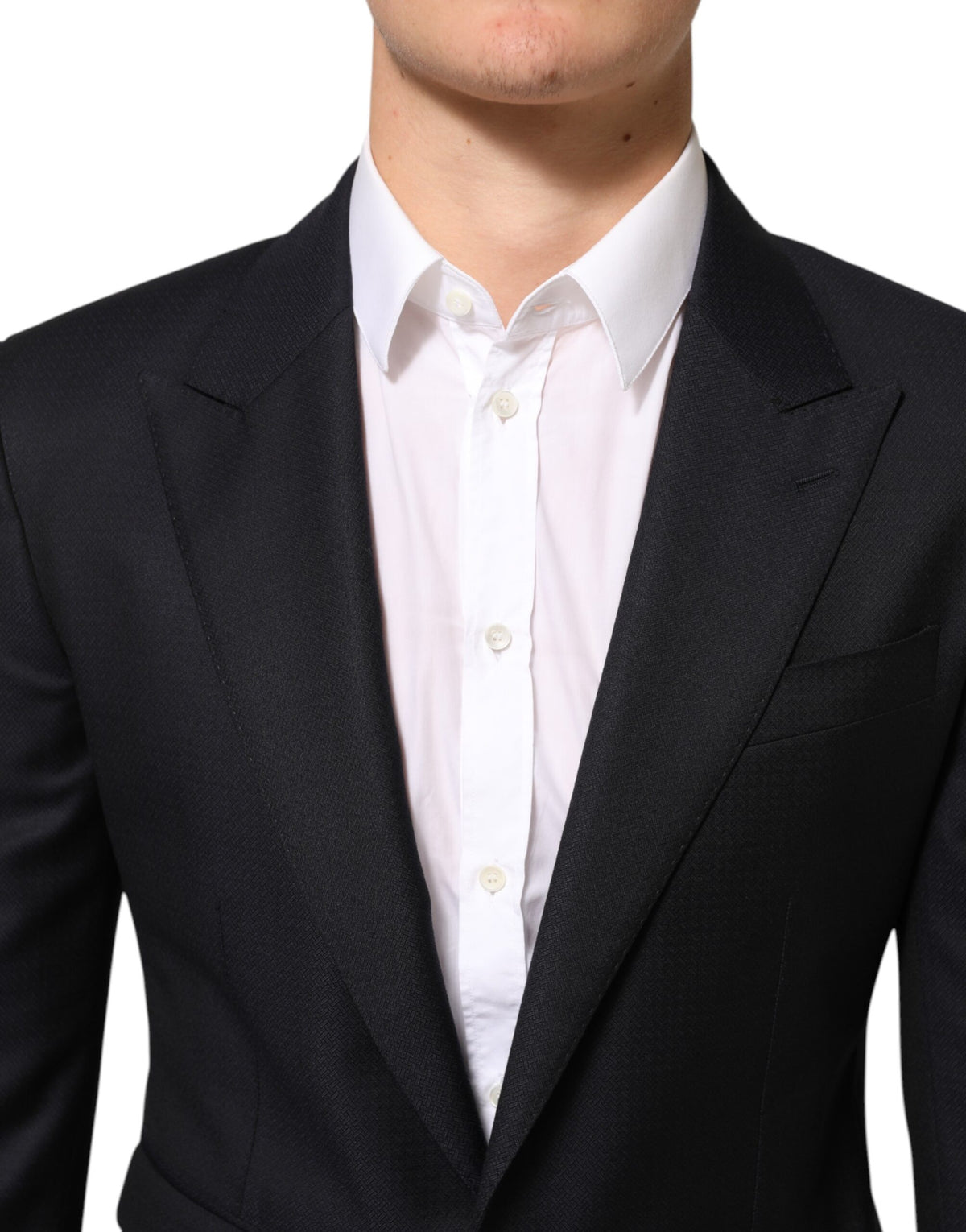 Veste de costume homme Dolce &amp; Gabbana NAPOLI en laine noire à deux boutons