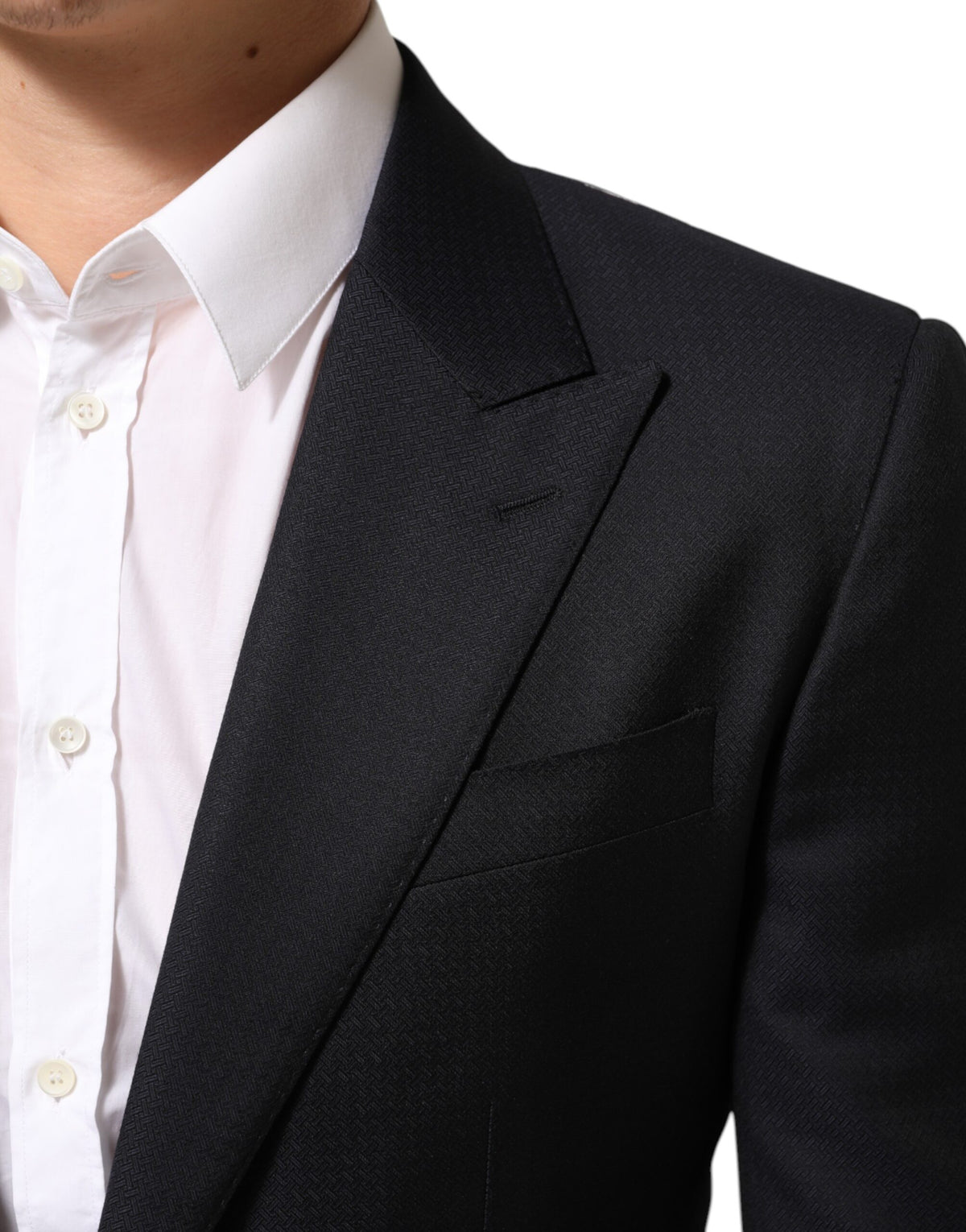 Veste de costume homme Dolce &amp; Gabbana NAPOLI en laine noire à deux boutons