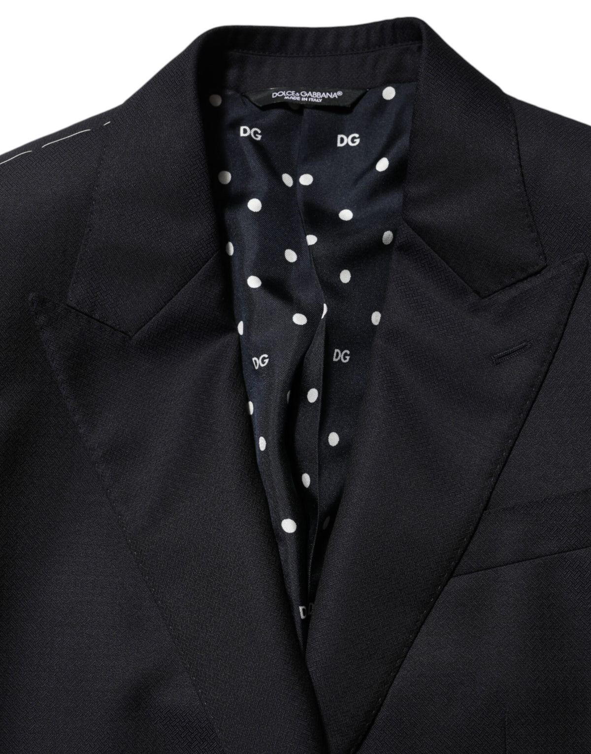Veste de costume homme Dolce &amp; Gabbana NAPOLI en laine noire à deux boutons