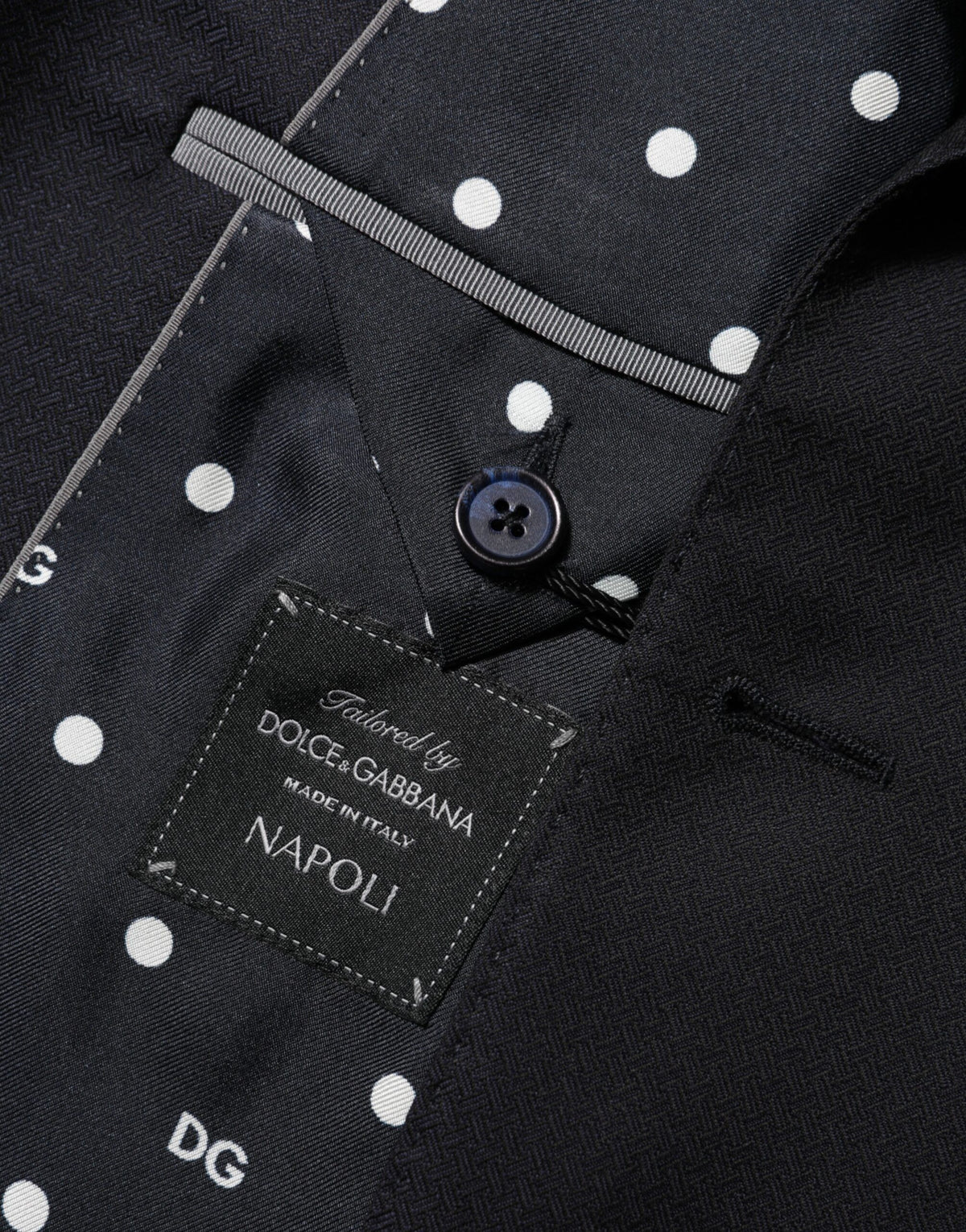 Veste de costume homme Dolce &amp; Gabbana NAPOLI en laine noire à deux boutons