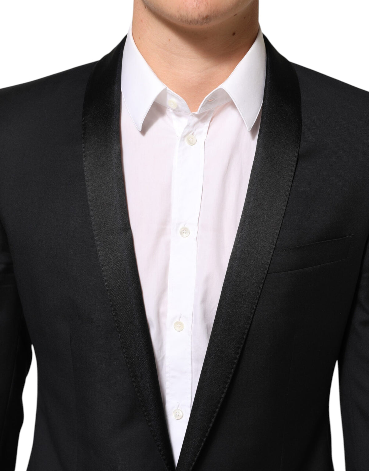 Veste de costume Dolce &amp; Gabbana noire et dorée à un bouton pour homme