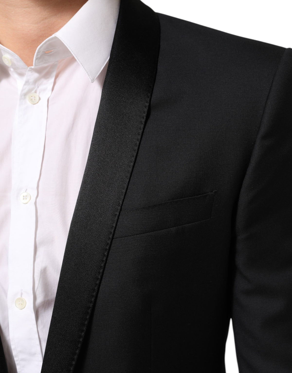 Veste de costume Dolce &amp; Gabbana noire et dorée à un bouton pour homme