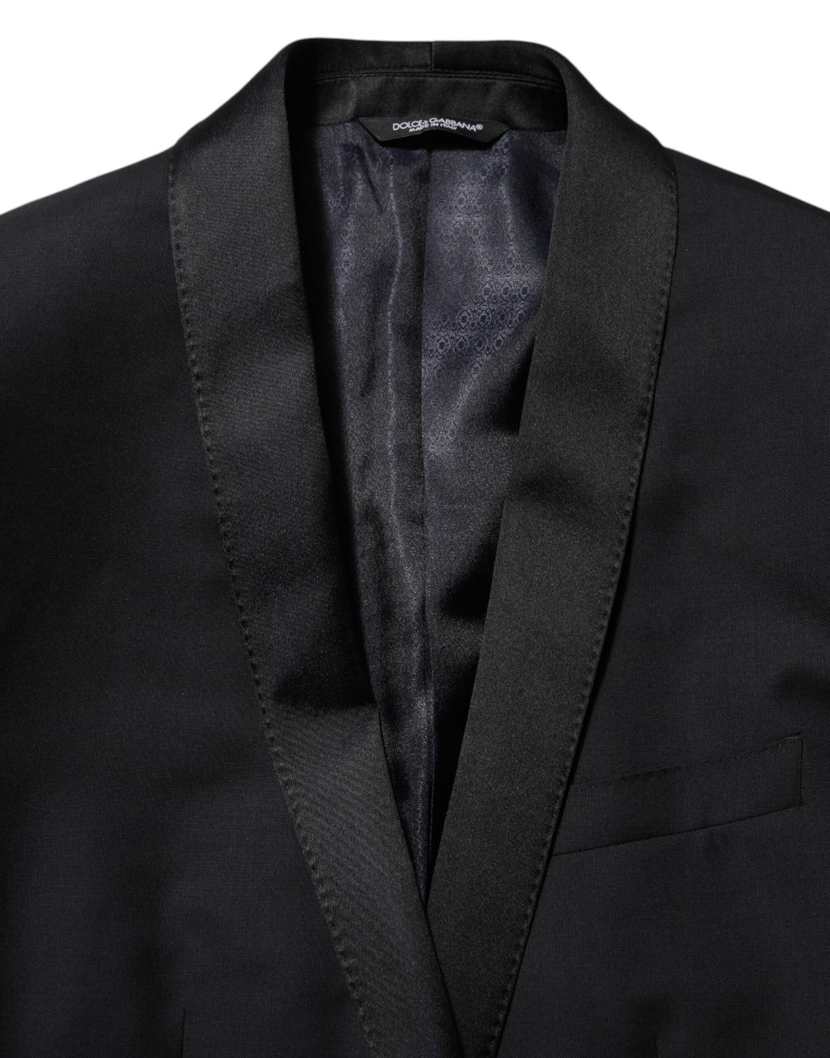 Veste de costume Dolce &amp; Gabbana noire et dorée à un bouton pour homme