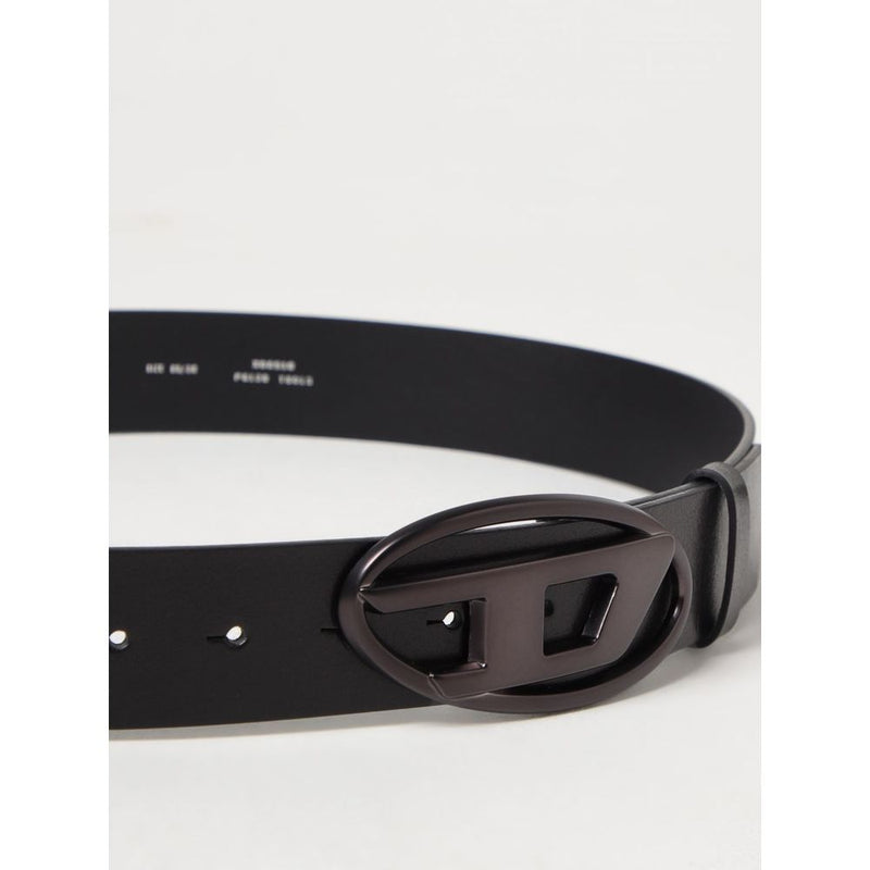 Diesel Black Leather Belt - Stylish and Durable Accessory