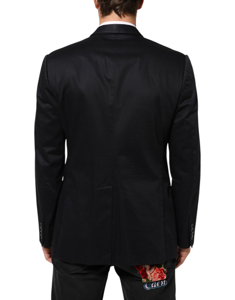 Veste de costume Dolce &amp; Gabbana en coton noir à un bouton