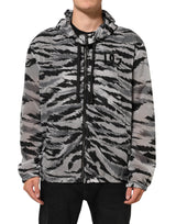 Veste sweat-shirt à capuche camouflage grise Dolce &amp; Gabbana