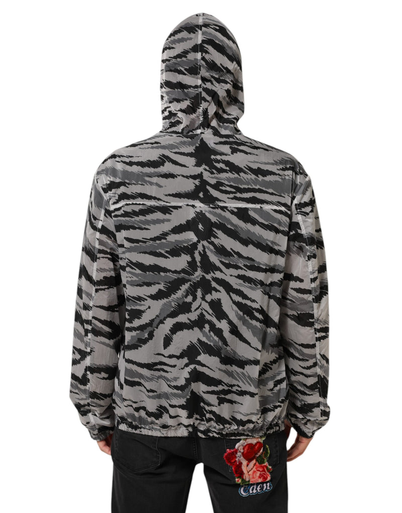 Veste sweat-shirt à capuche camouflage grise Dolce &amp; Gabbana