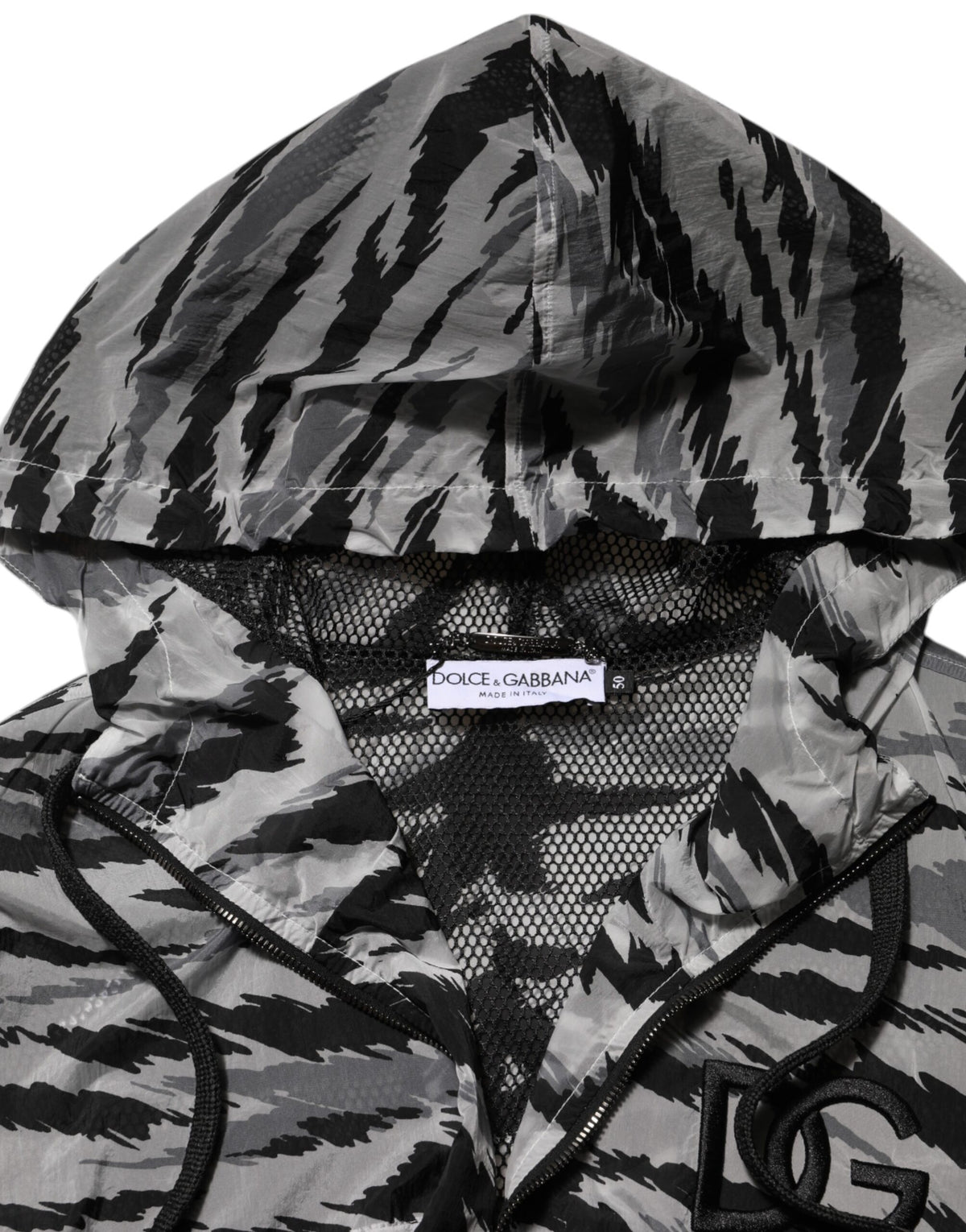 Veste sweat-shirt à capuche camouflage grise Dolce &amp; Gabbana