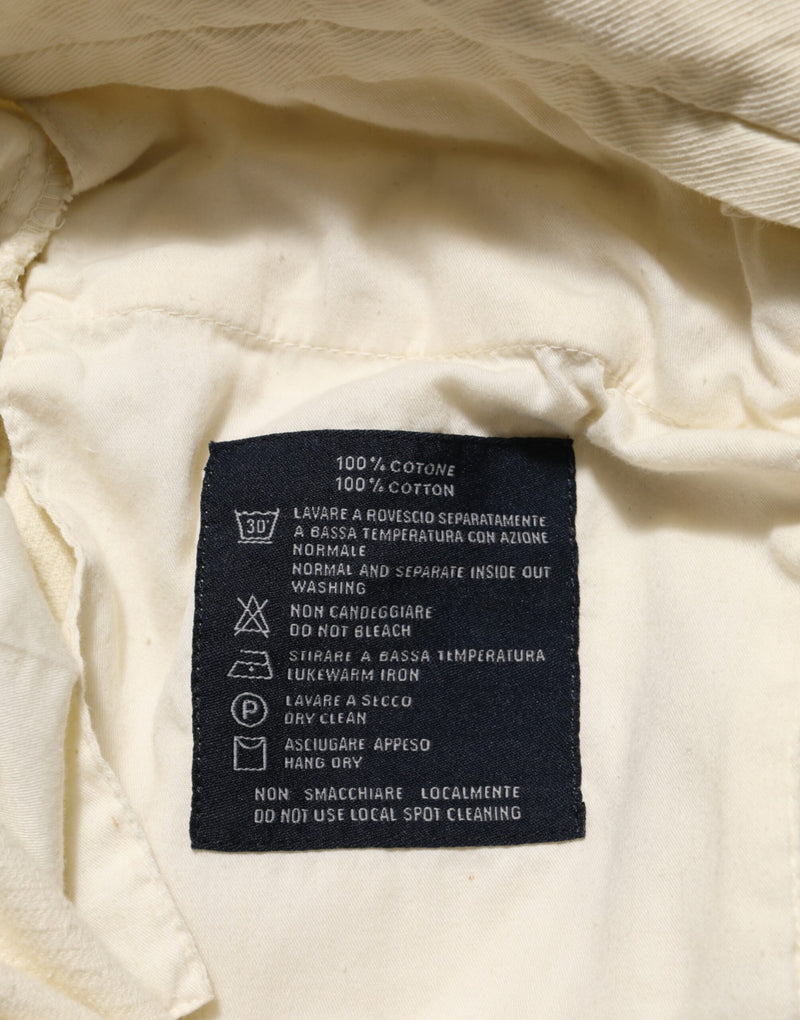 Pantalon droit en velours côtelé beige Burberry pour homme