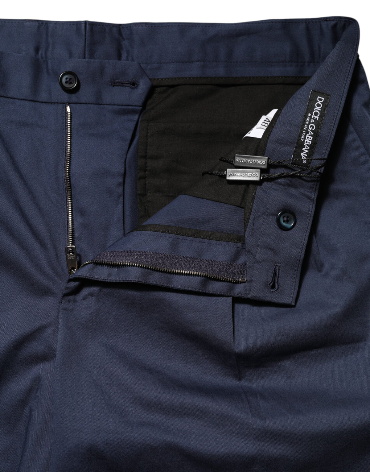 Bermuda Dolce &amp; Gabbana bleu en coton stretch taille mi-haute
