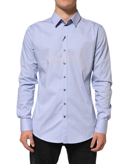 Chemise habillée Dolce &amp; Gabbana bleue SICILIA en coton pour homme