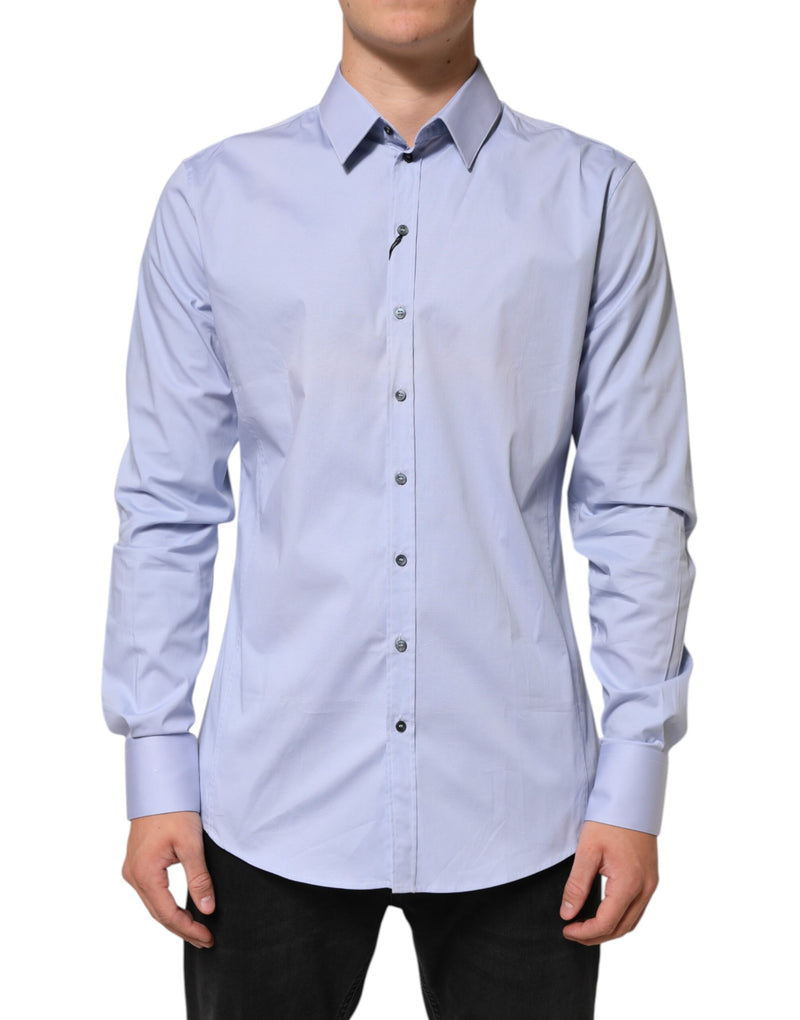 Chemise habillée Dolce &amp; Gabbana bleue SICILIA en coton pour homme