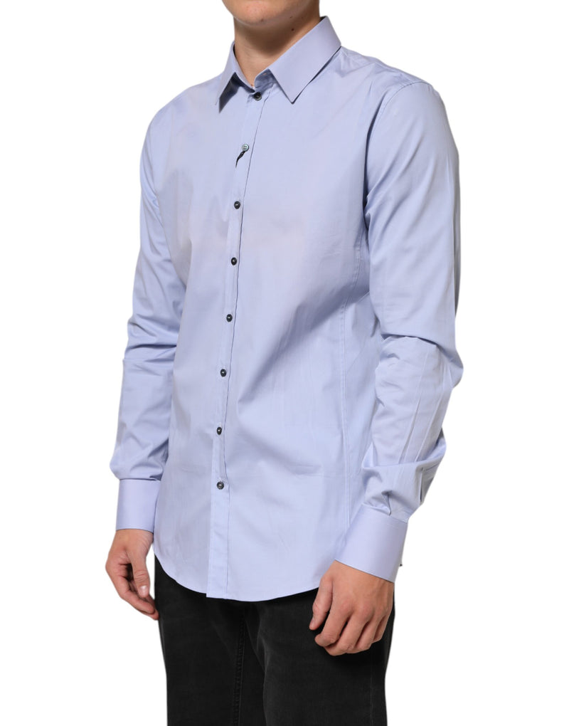 Chemise habillée Dolce &amp; Gabbana bleue SICILIA en coton pour homme