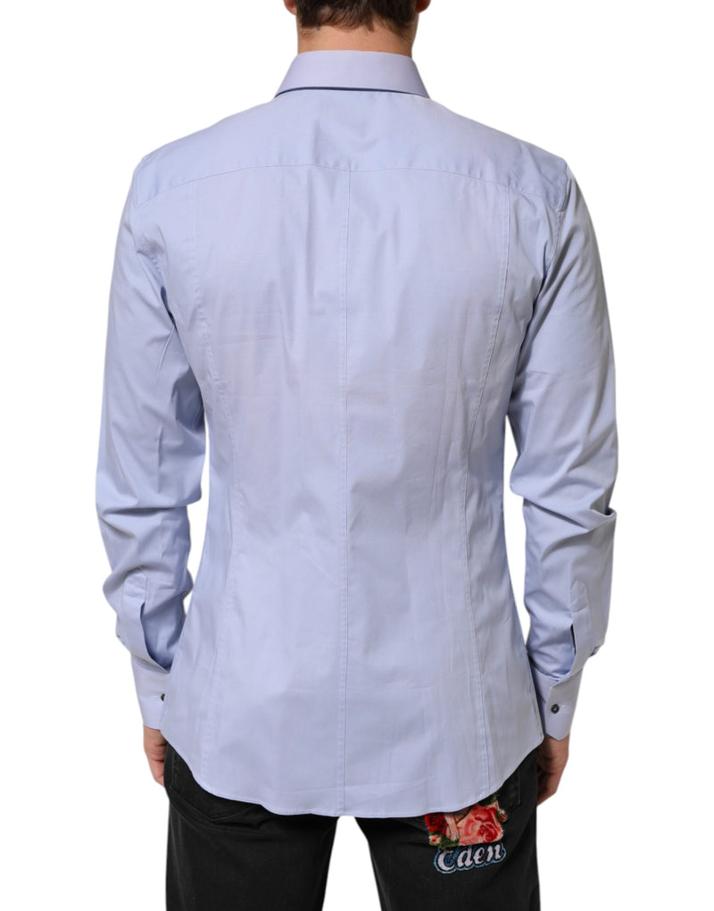 Chemise habillée Dolce &amp; Gabbana bleue SICILIA en coton pour homme