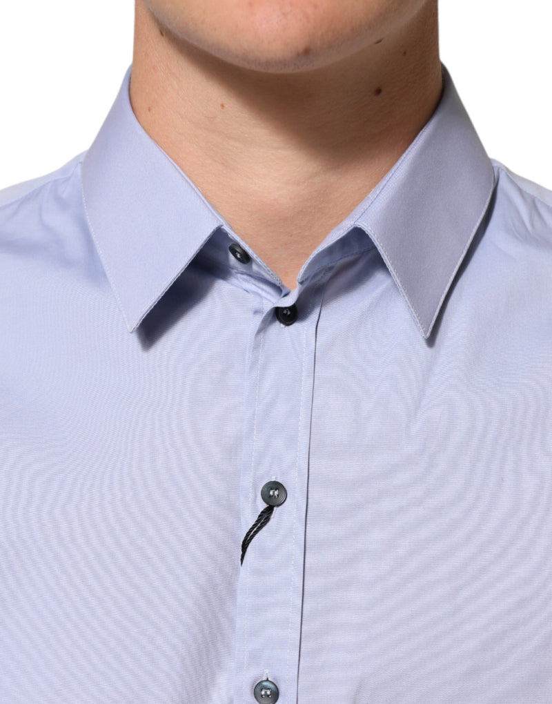 Chemise habillée Dolce &amp; Gabbana bleue SICILIA en coton pour homme