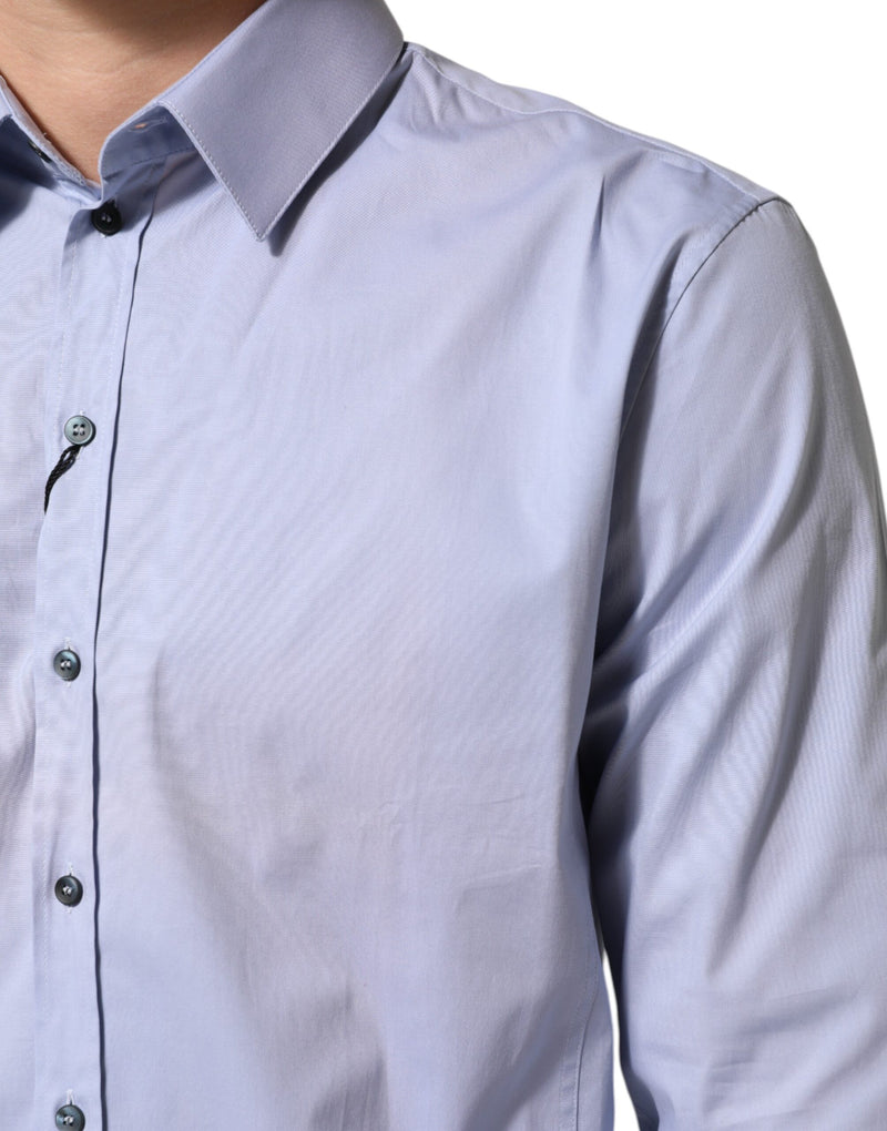 Chemise habillée Dolce &amp; Gabbana bleue SICILIA en coton pour homme