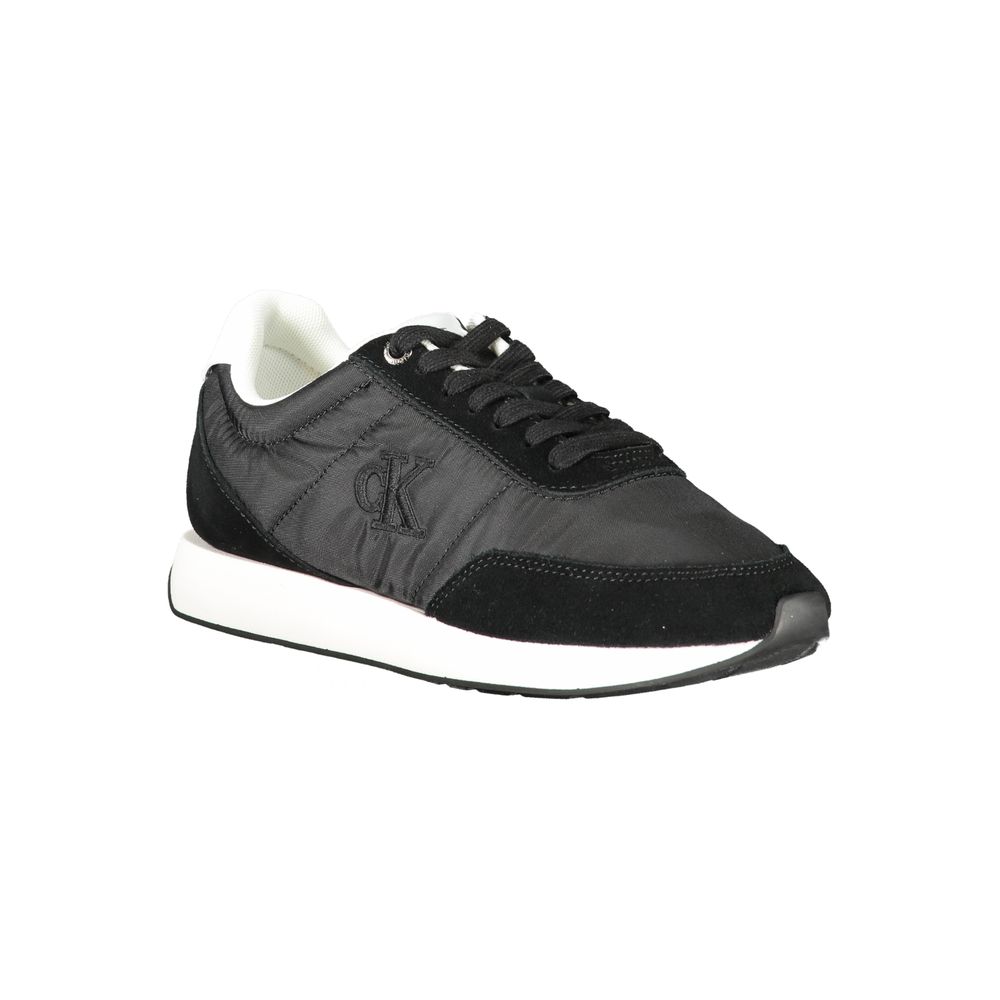 Calvin Klein Black Leather Women Sneaker - Stylish & Comfortable