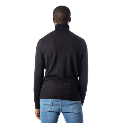 Jack Jones Black Cotton Turtleneck