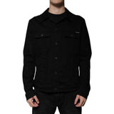 Veste en jean noire en coton de Dolce &amp; Gabbana