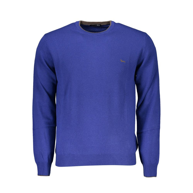 Harmont & Blaine Pull en Tissu Bleu avec Détails Contrastés