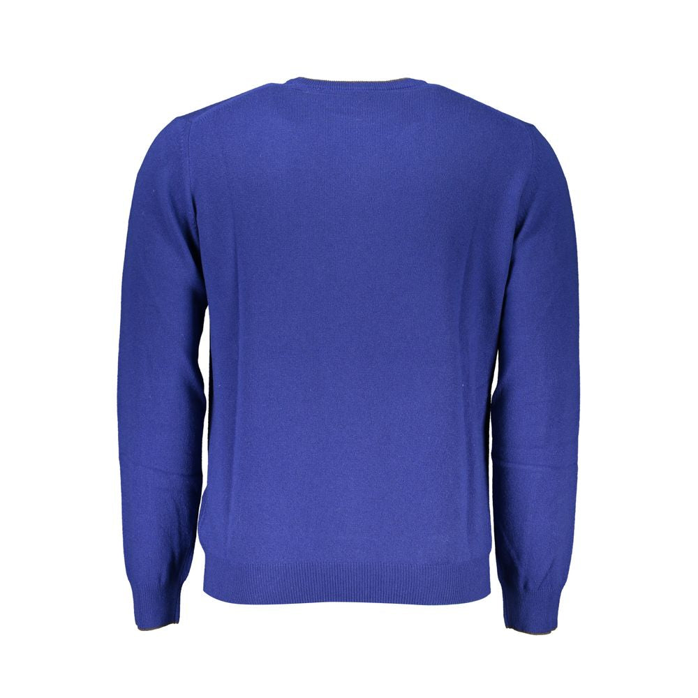 Harmont & Blaine Pull en Tissu Bleu avec Détails Contrastés