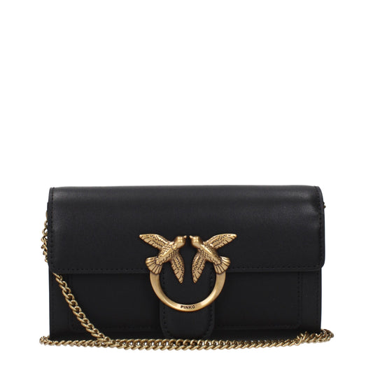 Sacs à main en cuir noir PINKO