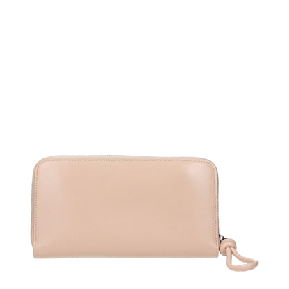 Portefeuilles en cuir rose Jil Sander