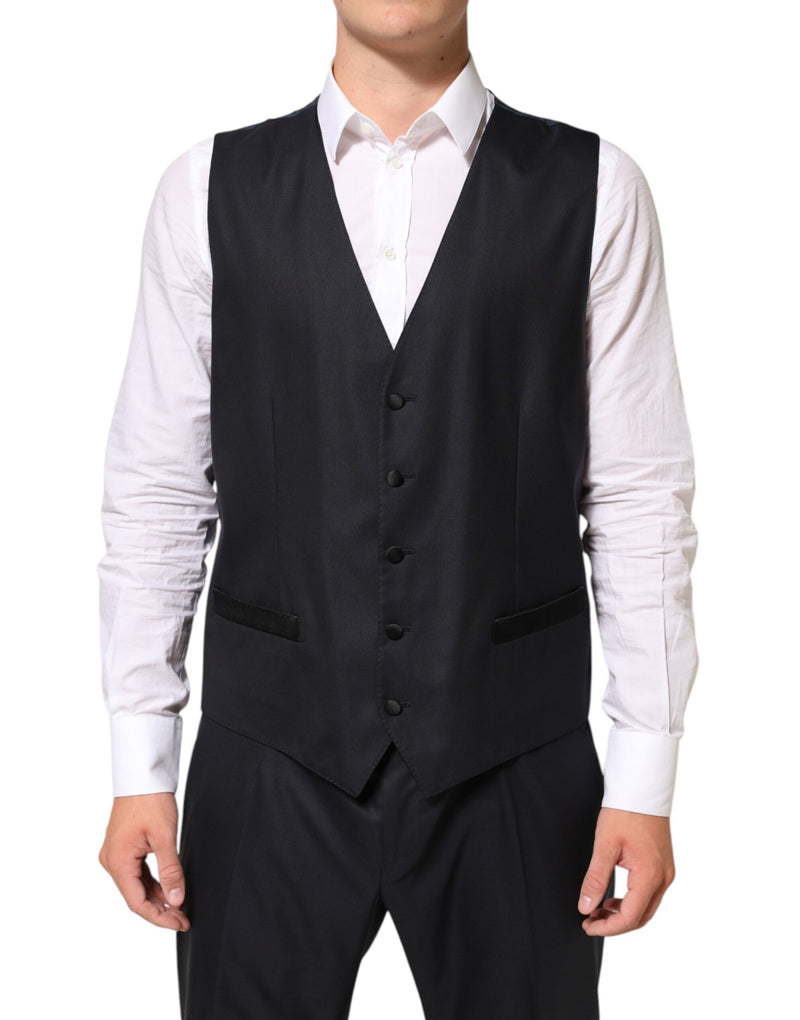 Dolce & Gabbana Black MARTINI 3 Piece Suit - Elegant Tailoring