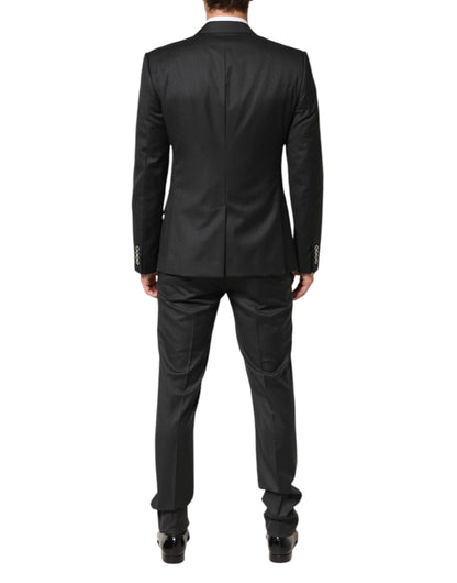 Dolce & Gabbana Black MARTINI 2 Buttons Suit 3 Piece Suit