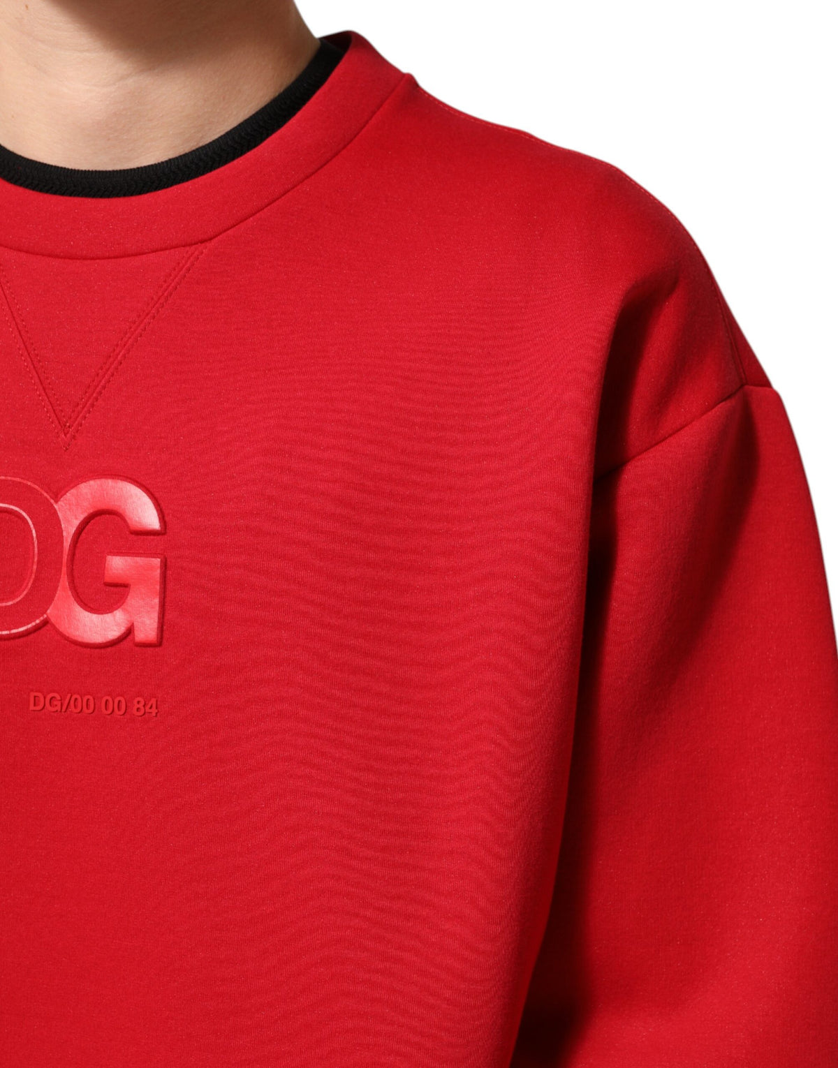 Sweat-shirt Dolce &amp; Gabbana rouge à col rond avec logo DG pour homme