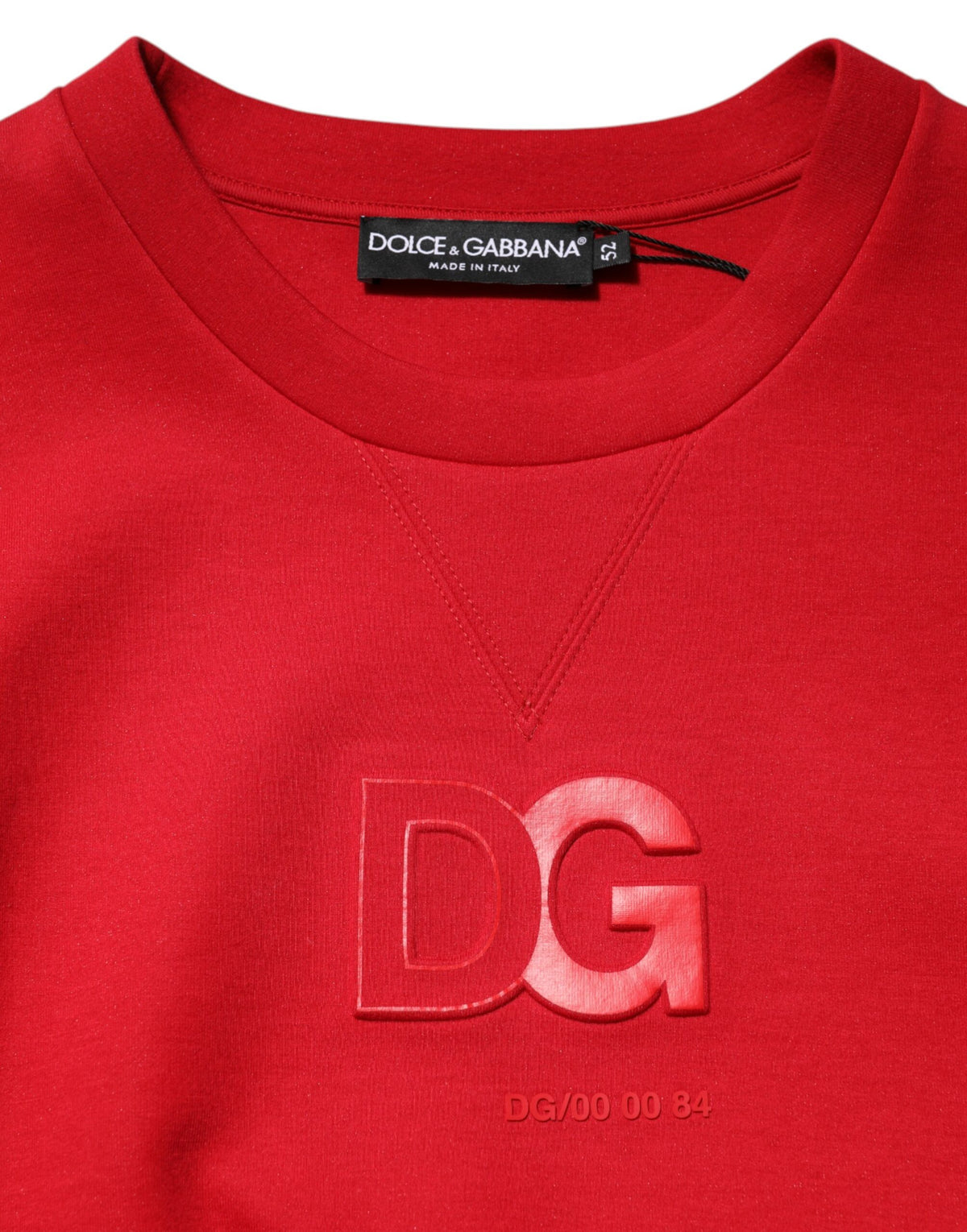 Sweat-shirt Dolce &amp; Gabbana rouge à col rond avec logo DG pour homme