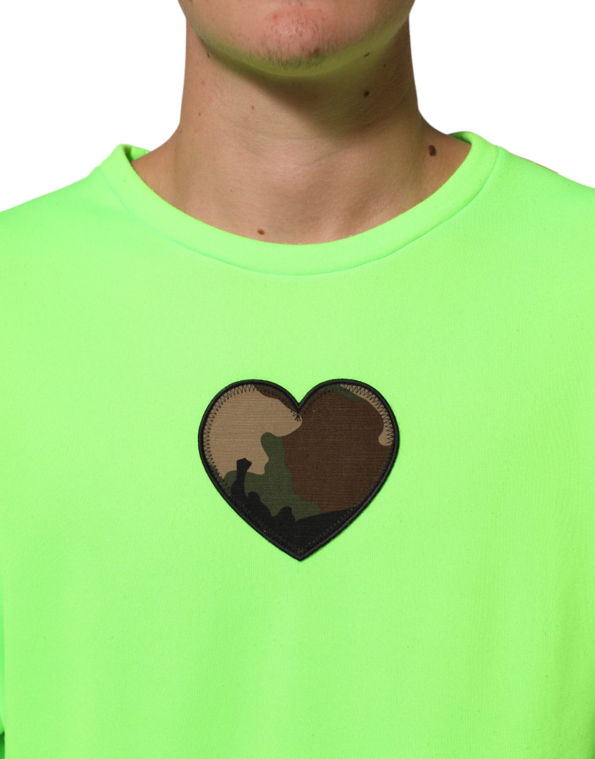 Sweat-shirt Dolce &amp; Gabbana vert patchwork pour homme