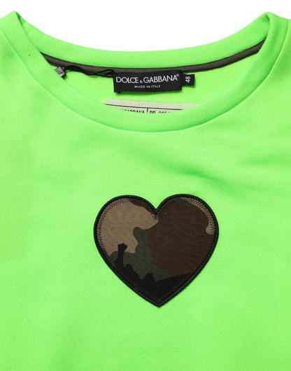 Sweat-shirt Dolce &amp; Gabbana vert patchwork pour homme