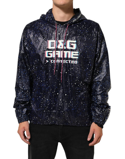 Sweat-shirt à capuche bleu Dolce &amp; Gabbana D&amp;G Game pour homme
