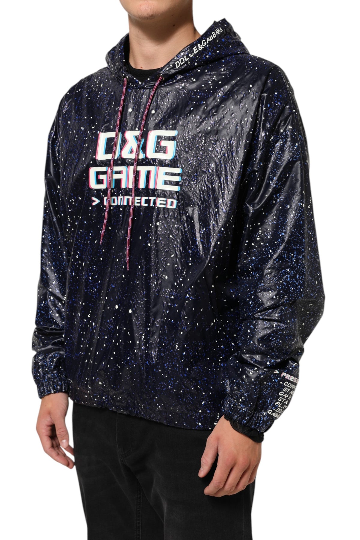 Sweat-shirt à capuche bleu Dolce &amp; Gabbana D&amp;G Game pour homme