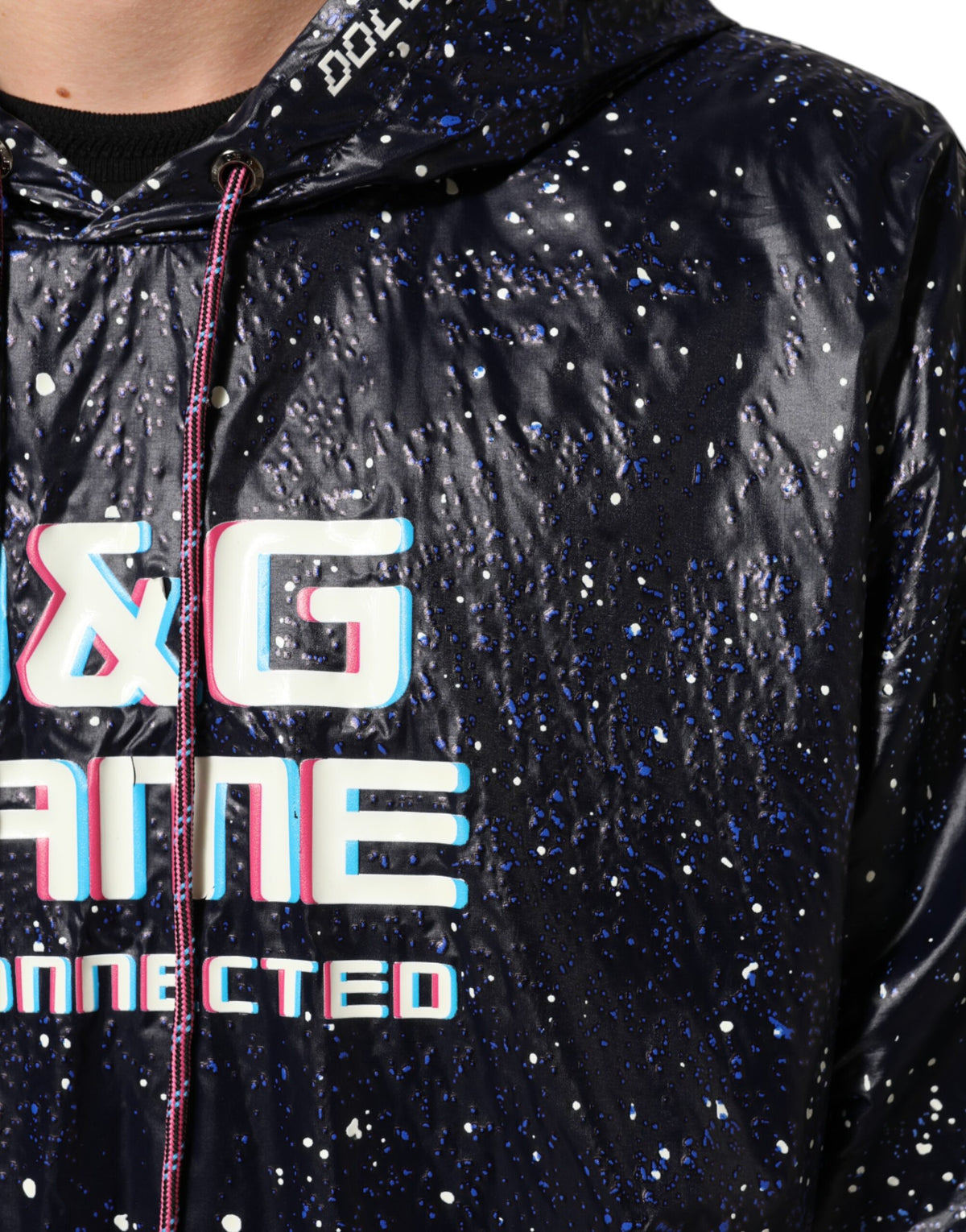 Sweat-shirt à capuche bleu Dolce &amp; Gabbana D&amp;G Game pour homme