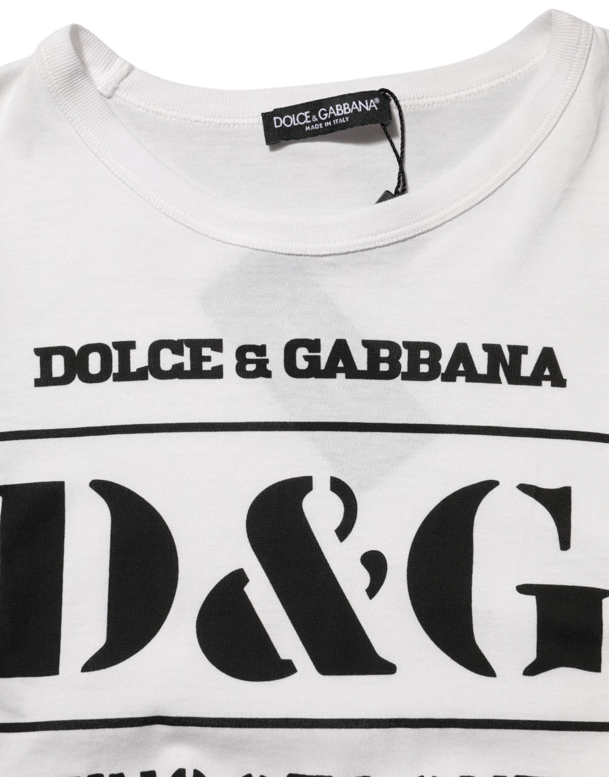 T-shirt homme Dolce &amp; Gabbana blanc à logo camouflage et col rond