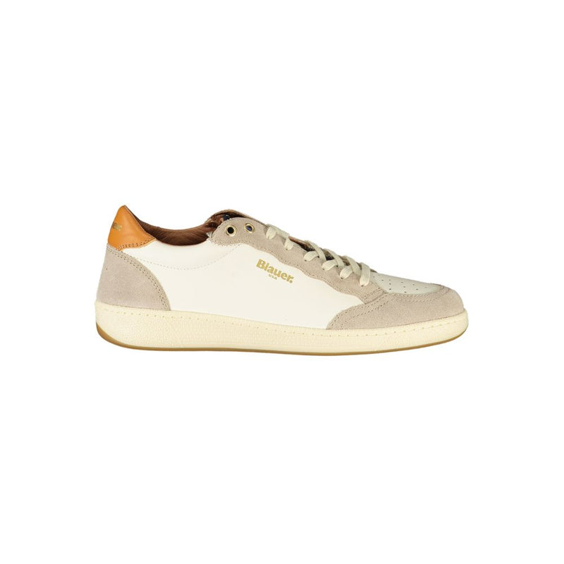 Blauer White Leather Men Sneaker - Style and Comfort Combined