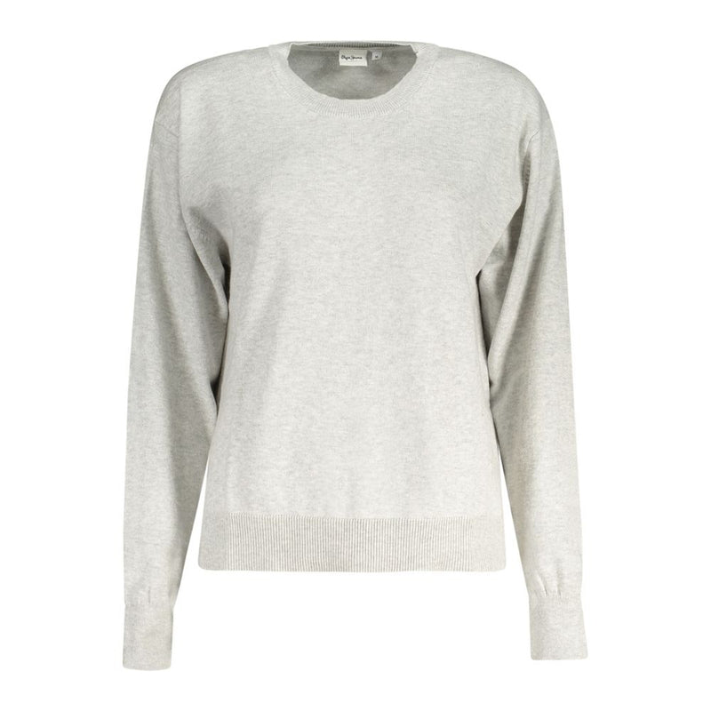 Pepe Jeans Gray Cotton Women Sweater - Chic Comfort