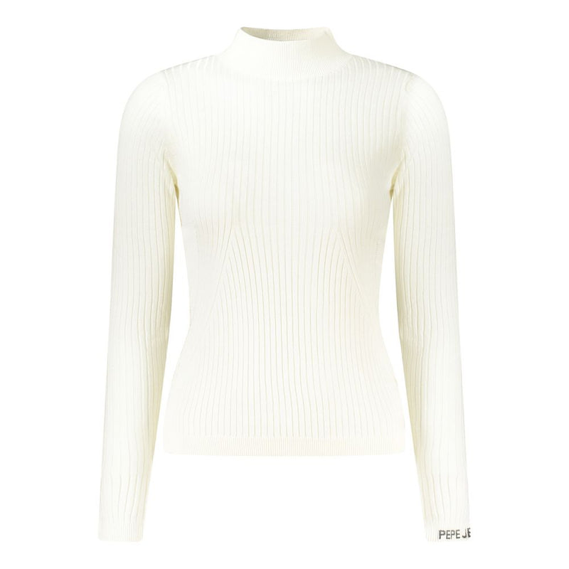 Pepe Jeans White Cotton Women Sweater - Stylish & Comfortable