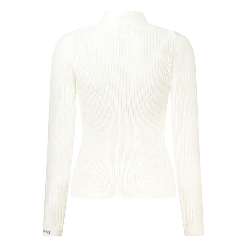 Pepe Jeans White Cotton Women Sweater - Stylish & Comfortable