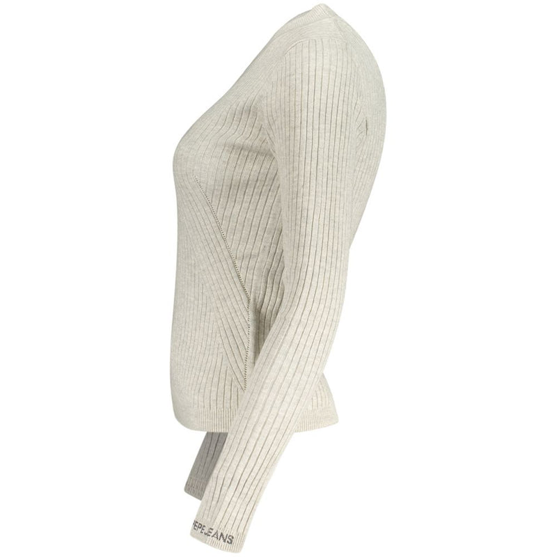 Pull Femme Pepe Jeans Gris en Coton - Élégance et Confort