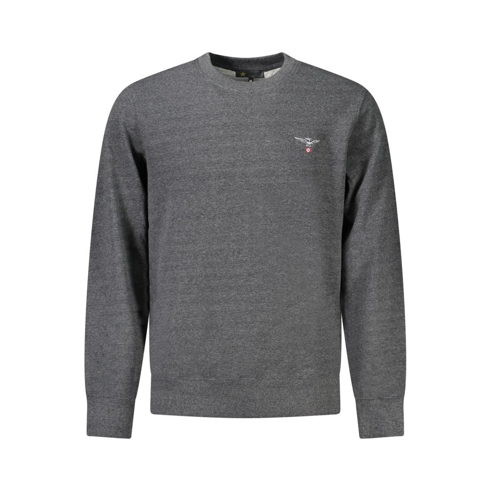 Accademia Militare Gray Cotton Sweater for Men - Sustainable Luxury